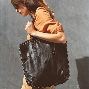 Bed Stu organic leather tote in black